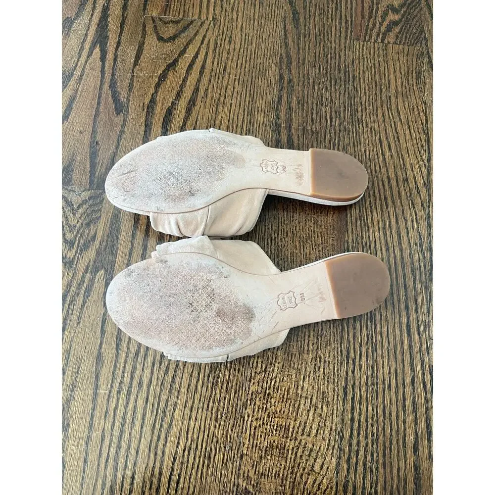 Tory Burch Slide- Annabelle Bow Slide in Suede Beige Size 8